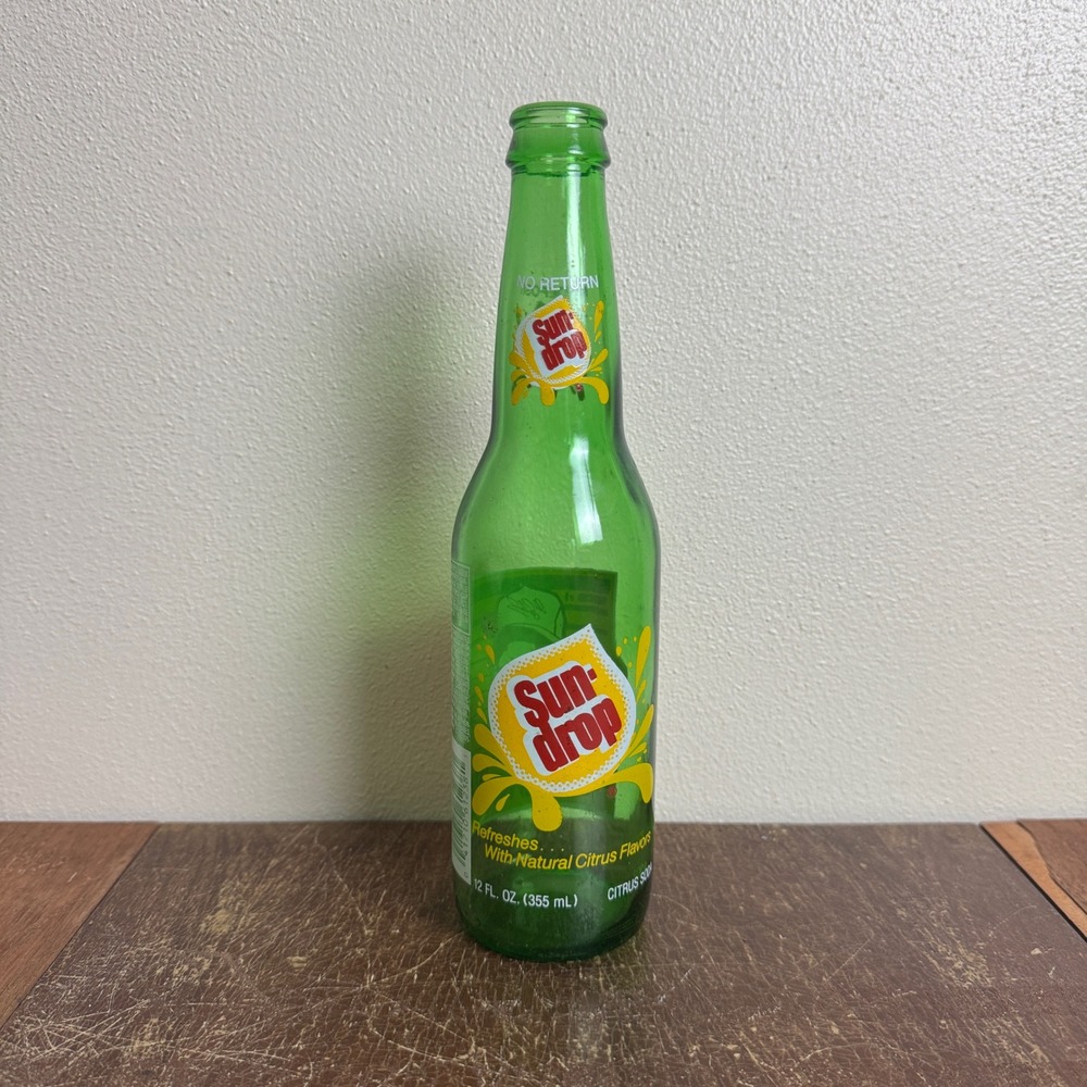Sun Drop Soda Bottle Dale Earnhardt Rookie of the Year‎ 1979 Green Glass